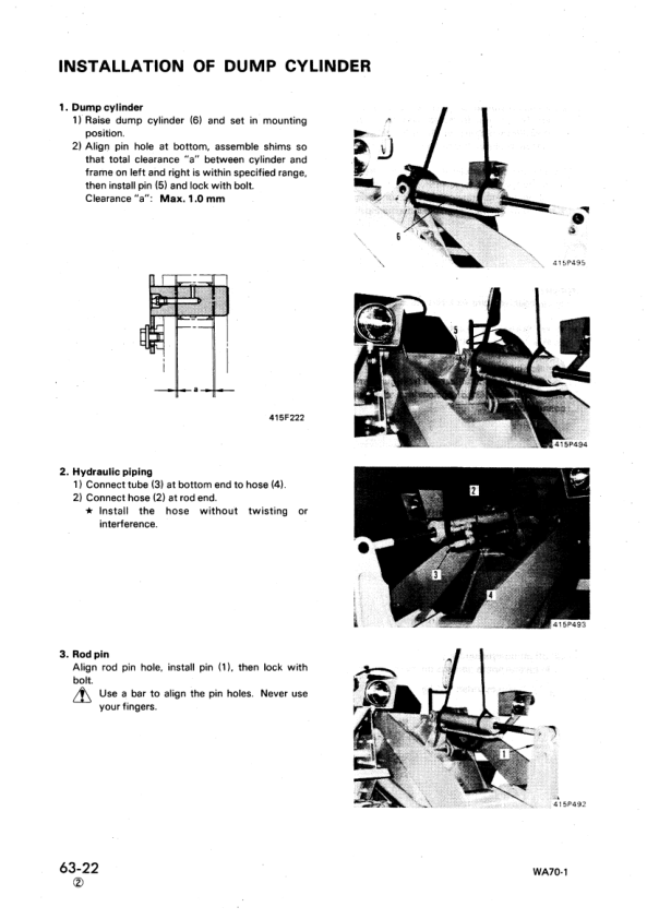 Komatsu WA70-1 Wheel Loader Workshop Manual SN 10001 and UP - Image 16