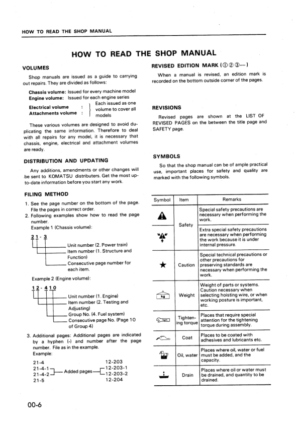 Komatsu WA70-1 Wheel Loader Workshop Manual SN 10001 and UP - Image 8
