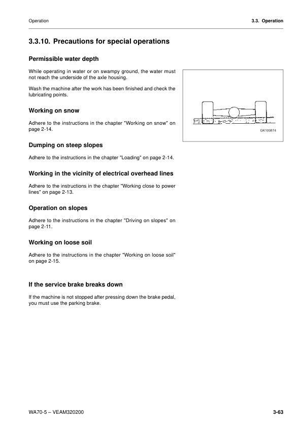 Komatsu WA70-5 Wheel Loader Operation and Maintenance Manual SN H50051 and UP - Image 9