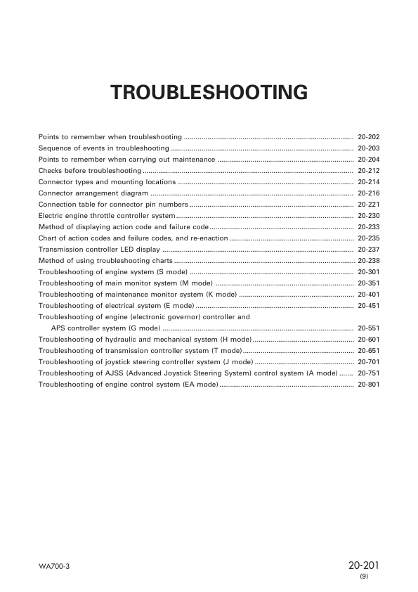 Komatsu WA700-3 Avance Wheel Loader Workshop Manual SN 50001 and UP SEBM13309 - Image 10