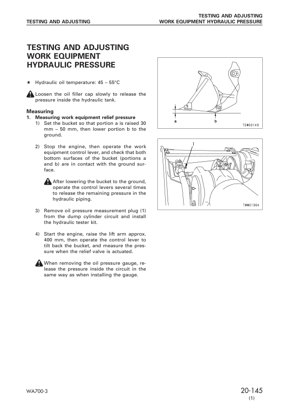 Komatsu WA700-3 Wheel Loader Workshop Manual SN 51005 and UP - Image 12