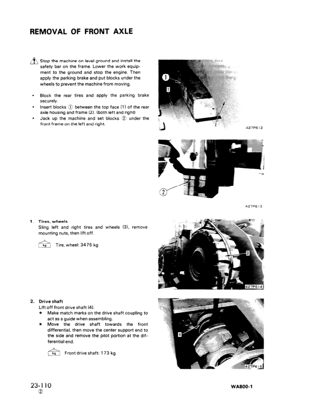 Komatsu WA800-1 WA800-2 Wheel Loader Workshop Manual SN 10001-10499 10501 - Image 12