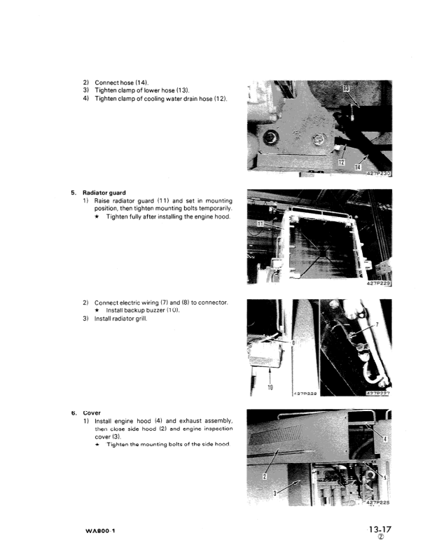 Komatsu WA800-1 WA800-2 Wheel Loader Workshop Manual SN 10001-10499 10501 - Image 18