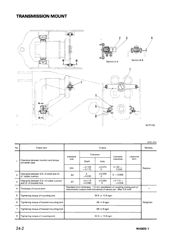 Komatsu WA800-1 WA800-2 Wheel Loader Workshop Manual SN 1001 10501 and UP - Image 16
