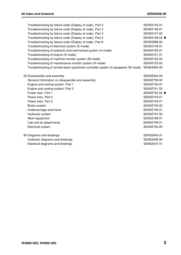 Komatsu WA800-3E0 WA900-3E0 Wheel Loader Workshop Manual SN 70001 60001 and UP - Image 6