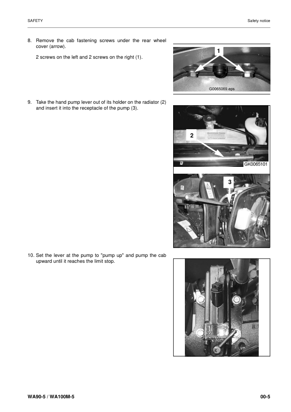 Komatsu WA90-5 WA100M-5 Wheel Loader Workshop Manual SN 5051 and UP - Image 6