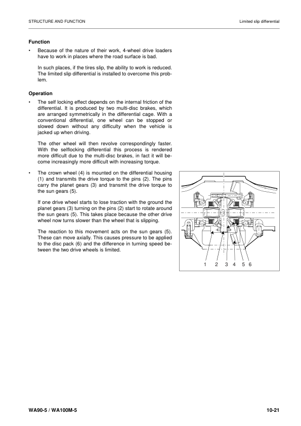 Komatsu WA90-5 WA100M-5 Wheel Loader Workshop Manual SN 5051 and UP - Image 12