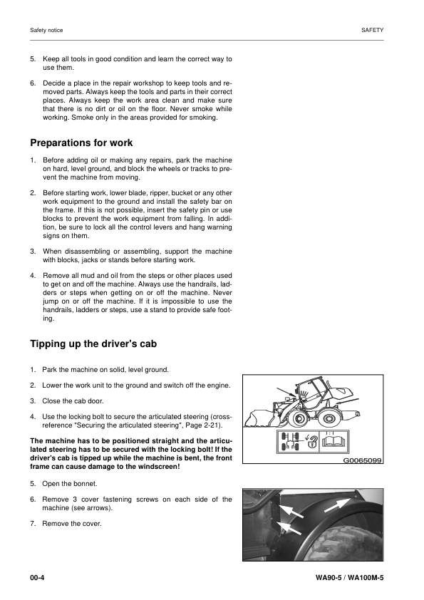 Komatsu WA90-5 WA100M-5 Wheel Loader Workshop Manual SN 5051 and UP - Image 5