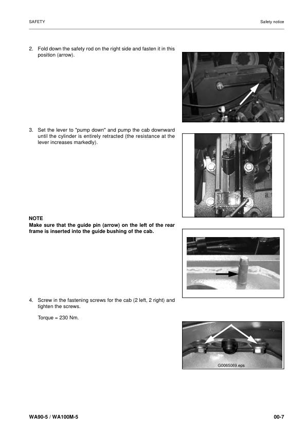 Komatsu WA90-5 WA100M-5 Wheel Loader Workshop Manual SN 5051 and UP - Image 8
