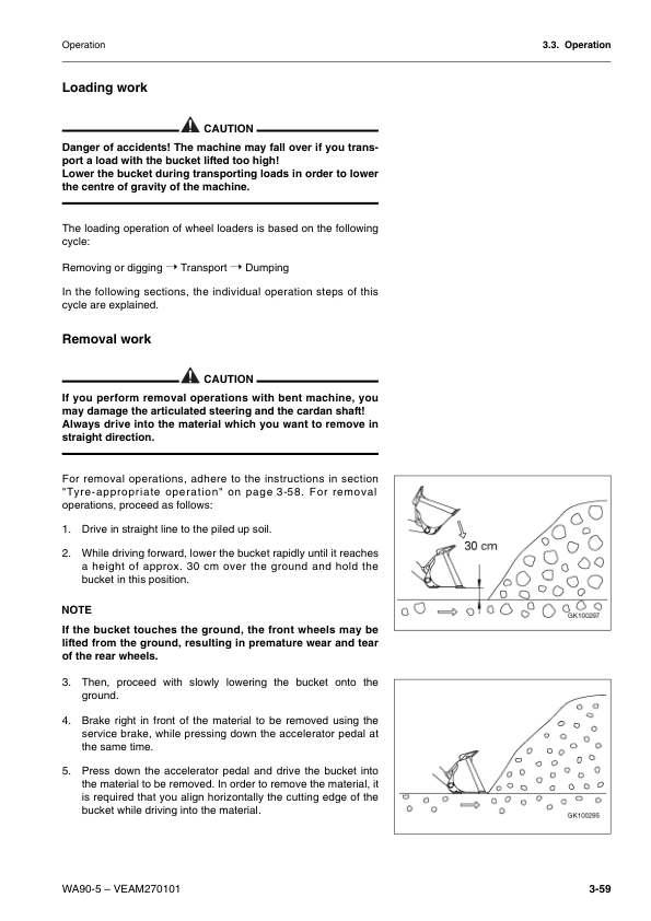 Komatsu WA90-5 Wheel Loader Operation and Maintenance Manual SN H50051 and UP - Image 9