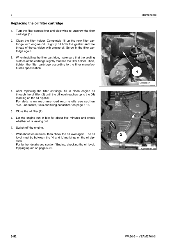 Komatsu WA90-5 Wheel Loader Operation and Maintenance Manual SN H50051 and UP - Image 12