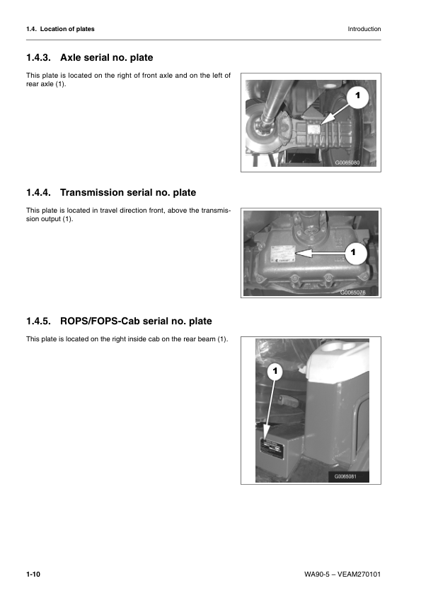 Komatsu WA90-5 Wheel Loader Operation and Maintenance Manual SN H50051 and UP - Image 8