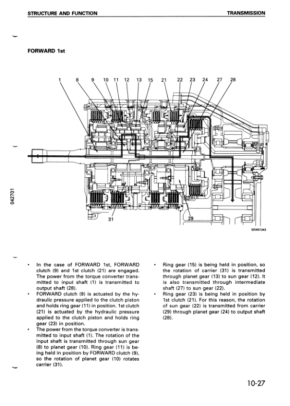 Komatsu WA900-1 Wheel Loader Workshop Manual SN 10001 and UP - Image 16