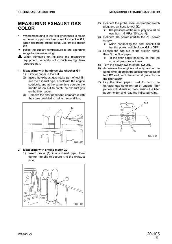 Komatsu WA900L-3 Avance Wheel Loader Workshop Manual SN 52001 and UP - Image 11