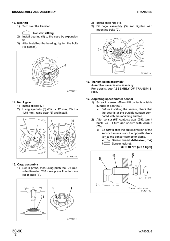 Komatsu WA900L-3 Avance Wheel Loader Workshop Manual SN 52001 and UP - Image 12