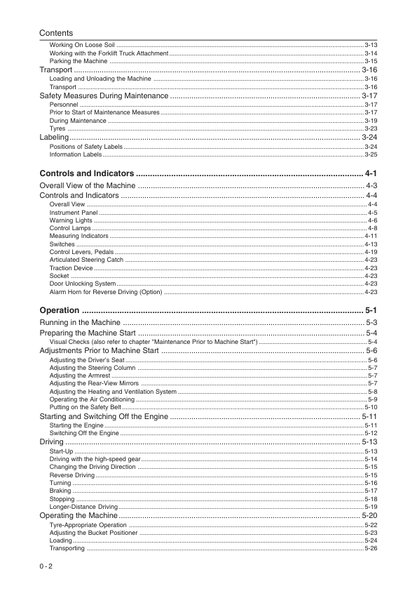 Komatsu WA95-3 Wheel Loader Operation and Maintenance Manual SN HA980376 and UP - Image 5