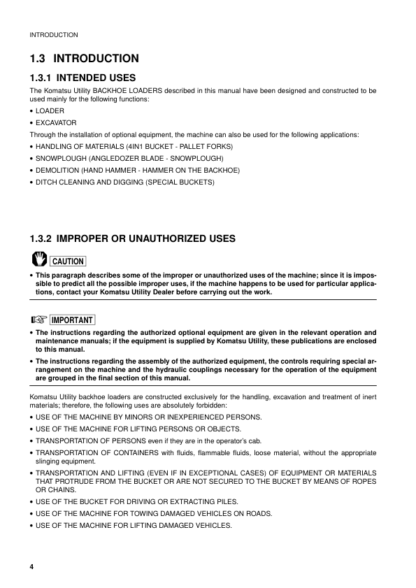 Komatsu WB97S-2 Backhoe Operation and Maintenance Manual SN 97SF11205 and UP - Image 17