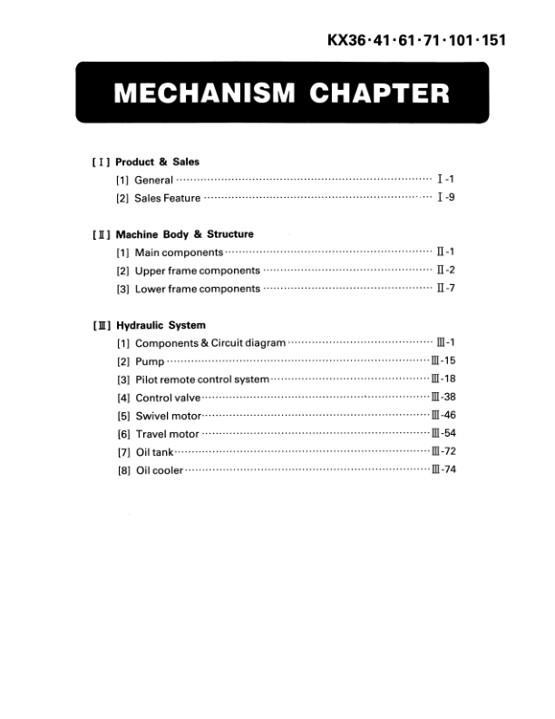 Kubota KX36 KX41 KX61 KX91 KX121 KX151 Excavator Workshop Manual - Image 4