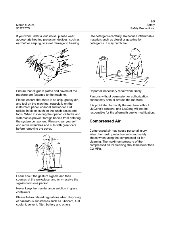 LiuGong 9027FZTS Hydraulic Excavator Service Manual - Image 8