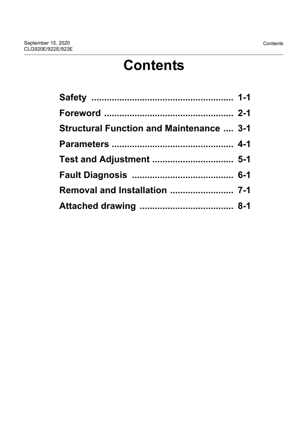 LiuGong CLG920E 922E 923E Excavator Service Manual - Image 4