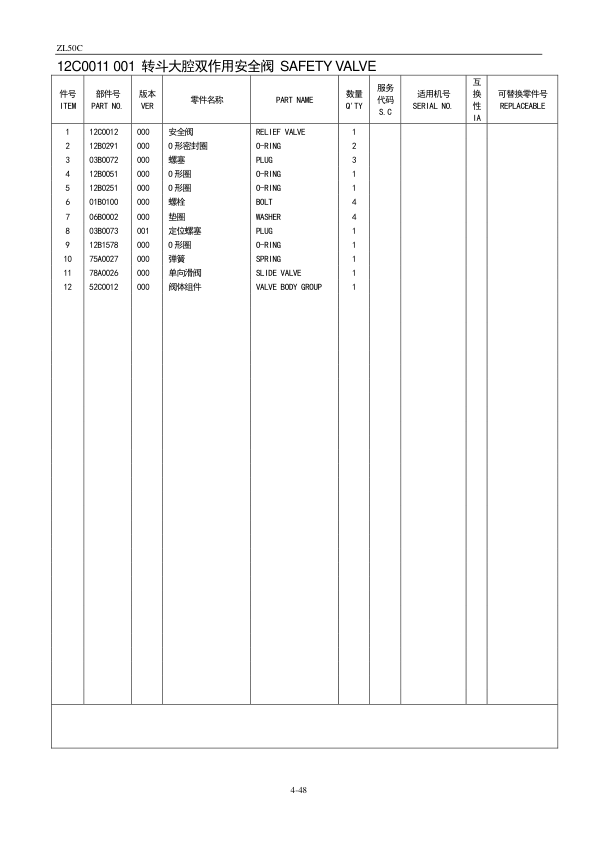 LiuGong ZL50C Wheel Loader Parts Catalog 237000 and Up - Image 13