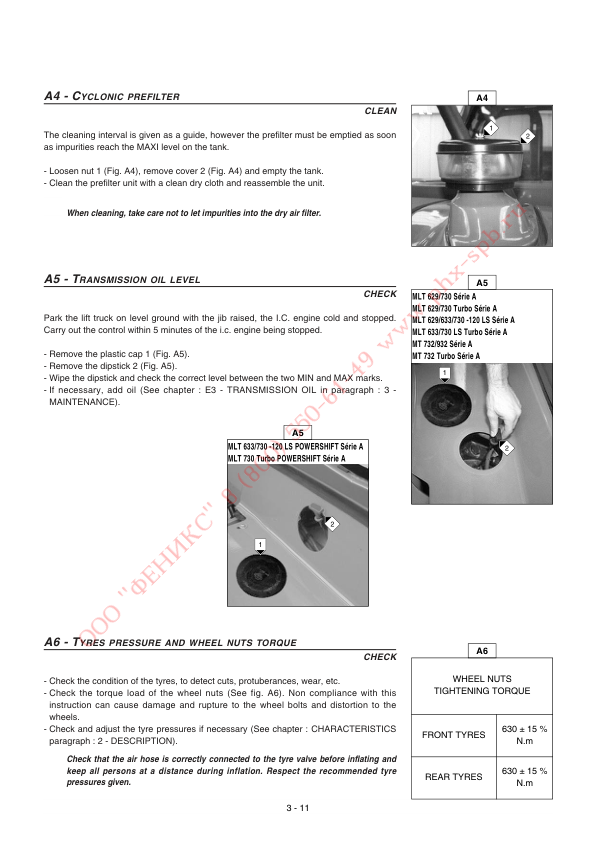 Manitou MLT MT Series Telehandlers Maintenance and Technical Manual - Image 6
