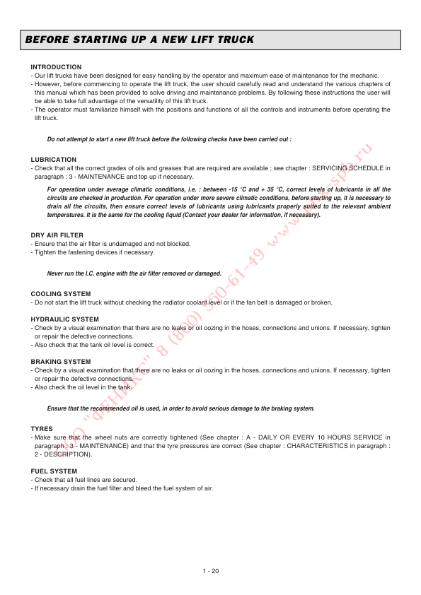 Manitou MLT MT Series Telehandlers Maintenance and Technical Manual - Image 8