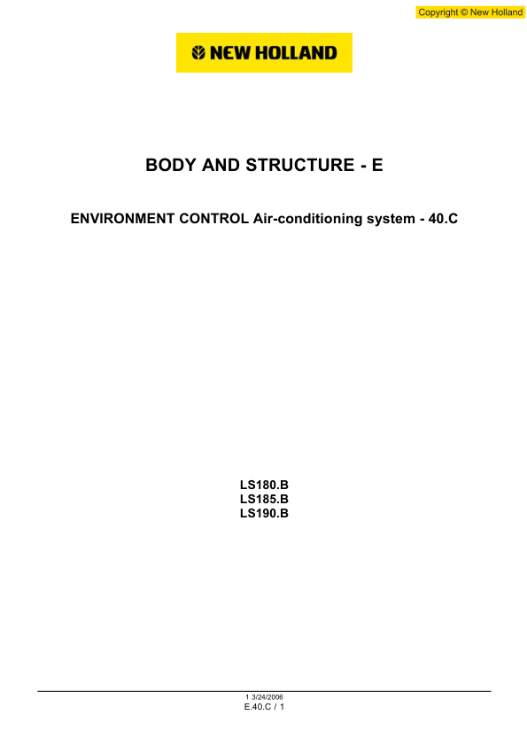 New Holland LS180B LS185B LS190B Skidsteer Workshop Manual 1 3242006 - Image 13