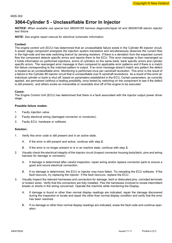 New Holland W270C W300C Wheel Loader Service Manual 8457255A - Image 7