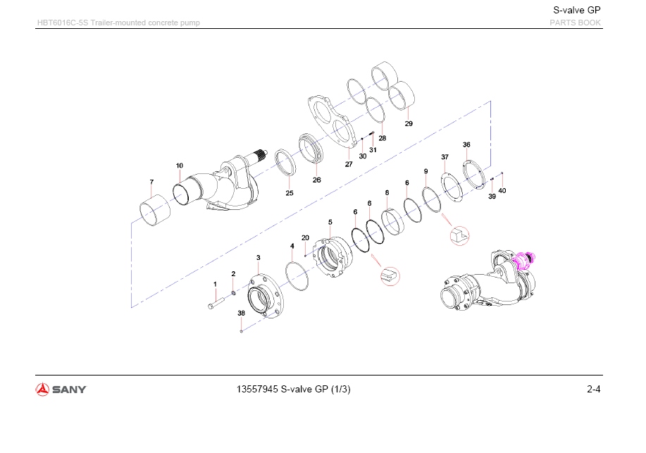 SANY HBT6016C-5S Trailer-mounted Concrete Pump Parts Catalog - Image 9