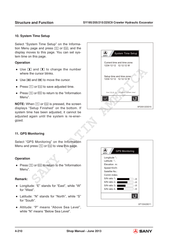 SANY SY195C9 SY205C9 SY215C9 SY225C9 Excavator Service Manual - Image 14