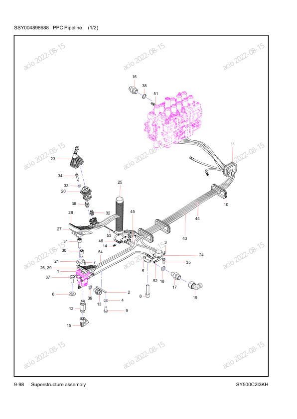 SANY SY500C2I3KH Excavator Parts Catalog - Image 12