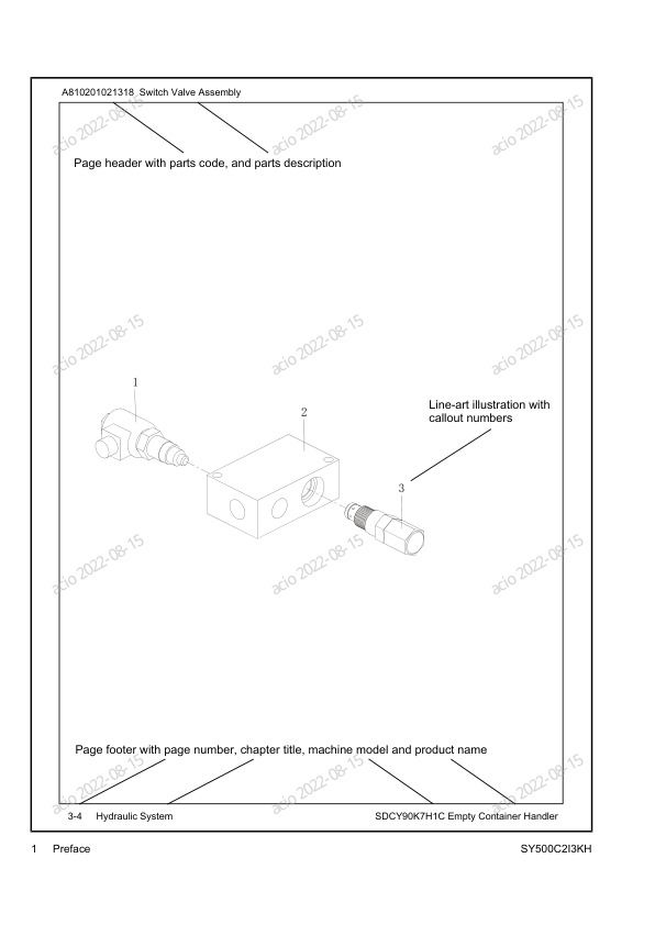 SANY SY500C2I3KH Excavator Parts Catalog - Image 5