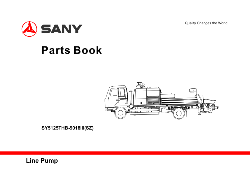 SANY SY5125THB-9018 III Line Pump Parts Catalog - Image 2