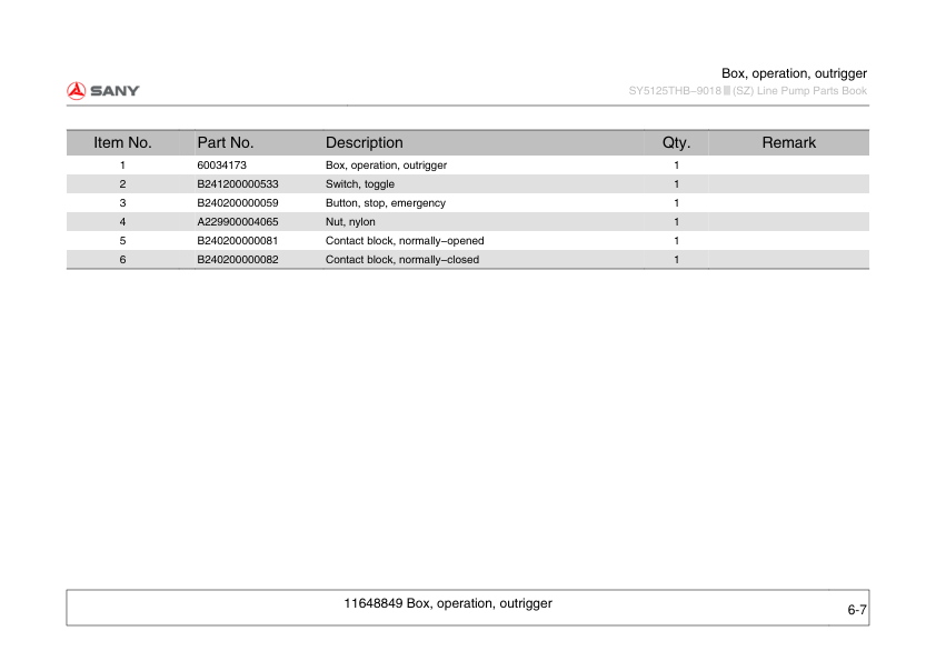 SANY SY5125THB-9018 III Line Pump Parts Catalog - Image 13