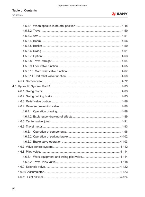 SANY SY515C LC Excavator Service Manual - Image 7