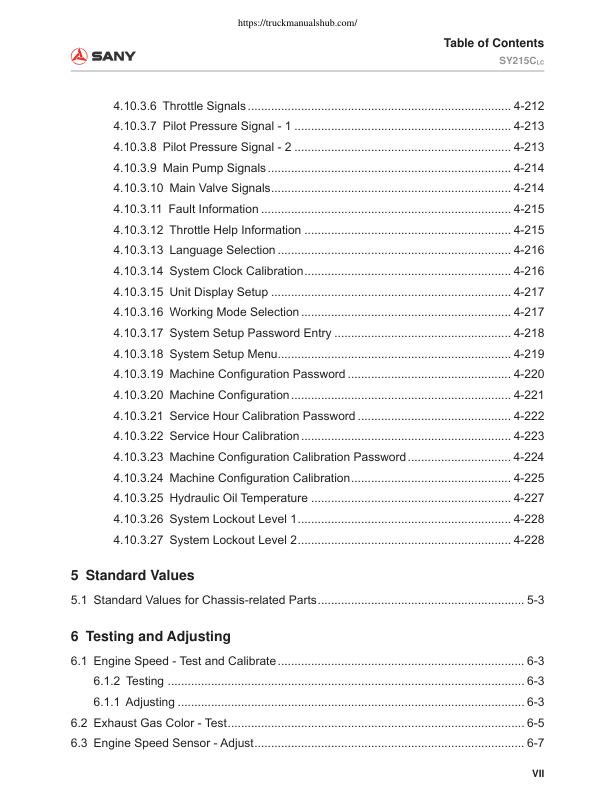 SANY SY515C LC Excavator Service Manual - Image 3