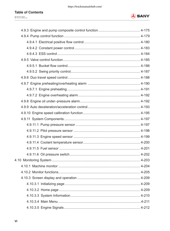 SANY SY515C LC Excavator Service Manual - Image 9