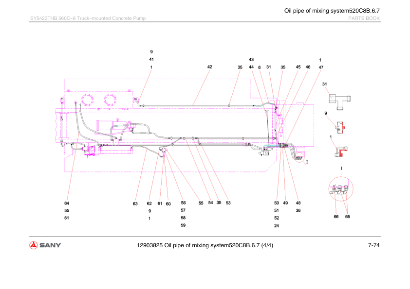 SANY SY5423THB 560C-8 Truck-mounted Concrete Pump Parts Catalog - Image 11