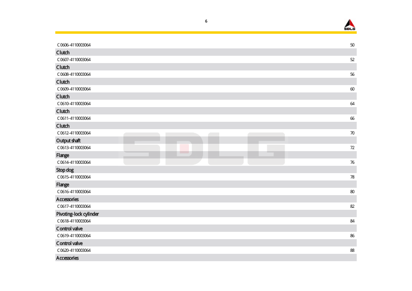 SDLG G9138 Motor Grader Parts Catalog - Image 8