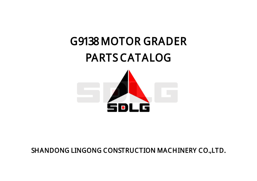 SDLG G9138 Motor Grader Parts Catalog - Image 2