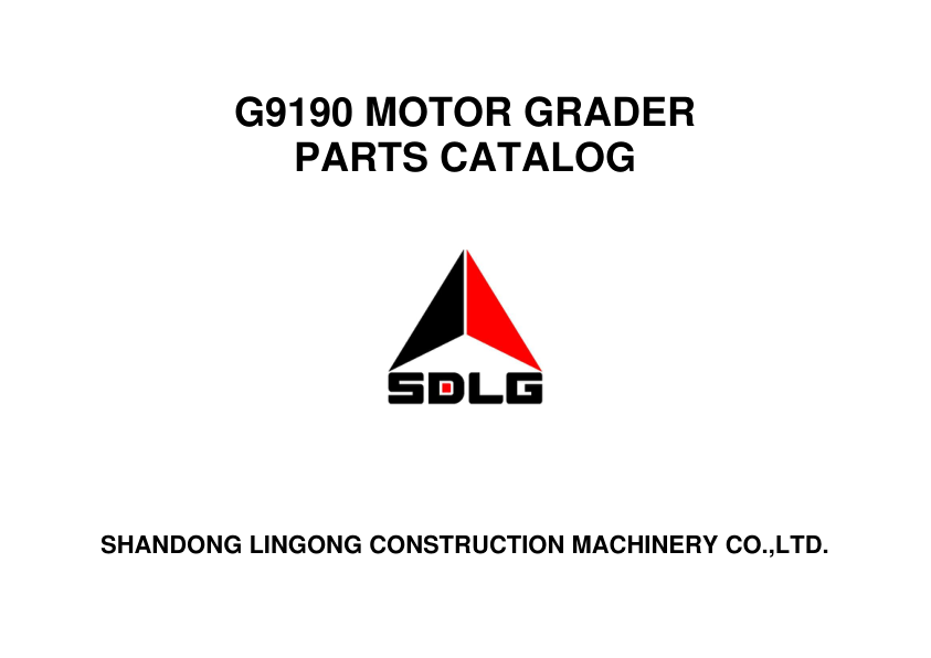 SDLG G9190 Motor Grader Parts Catalog - Image 2