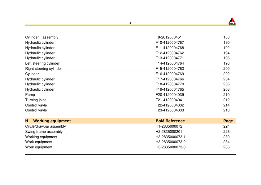 SDLG G9190 Motor Grader Parts Catalog - Image 9