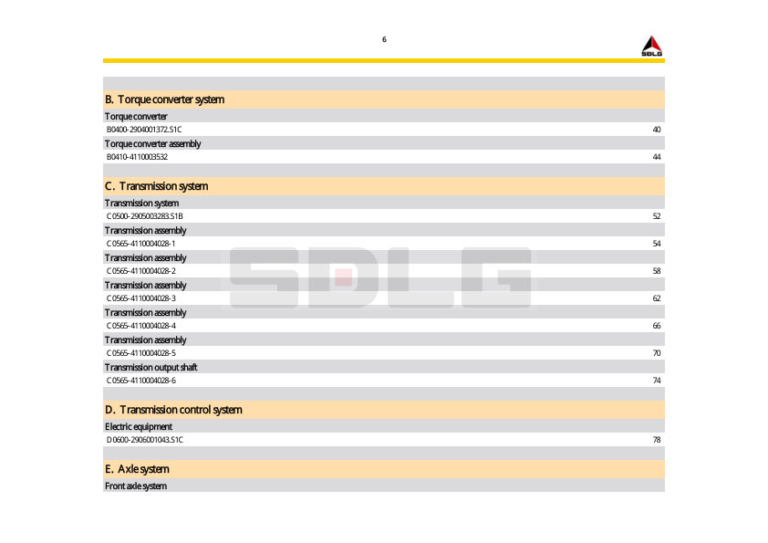 SDLG L918 Wheel Loader Parts Catalog - Image 7