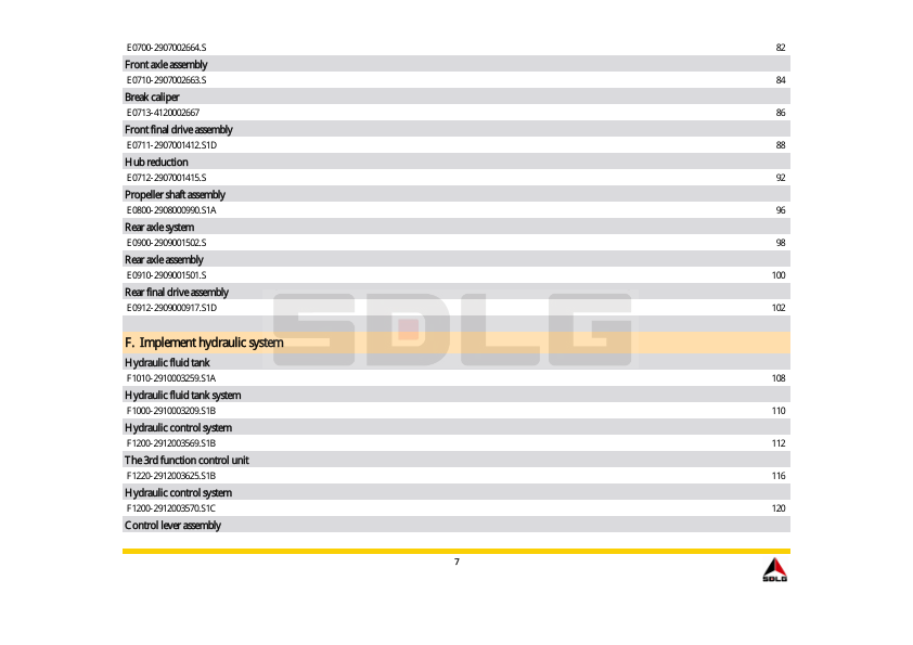 SDLG L918 Wheel Loader Parts Catalog - Image 8