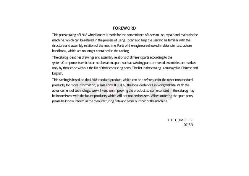 SDLG L918 Wheel Loader Parts Catalog - Image 5