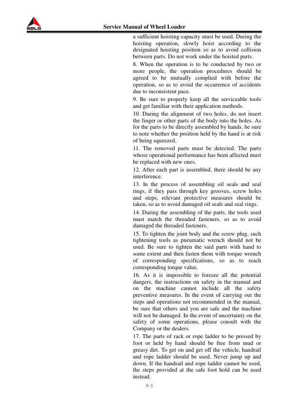 SDLG L936 L938 Wheel Loader Service Manual - Image 7