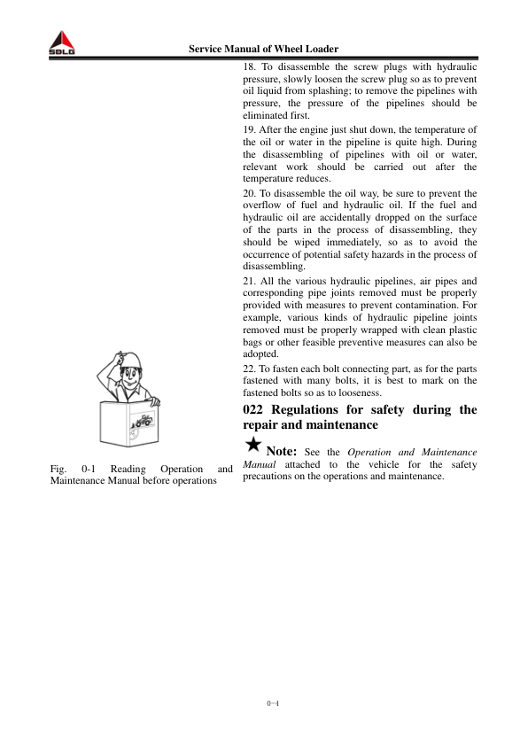 SDLG L956F Wheel Loader Service Manual - Image 3