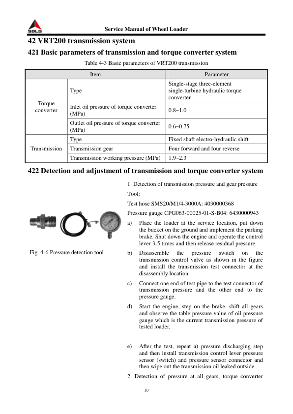 SDLG L956F Wheel Loader Service Manual - Image 10