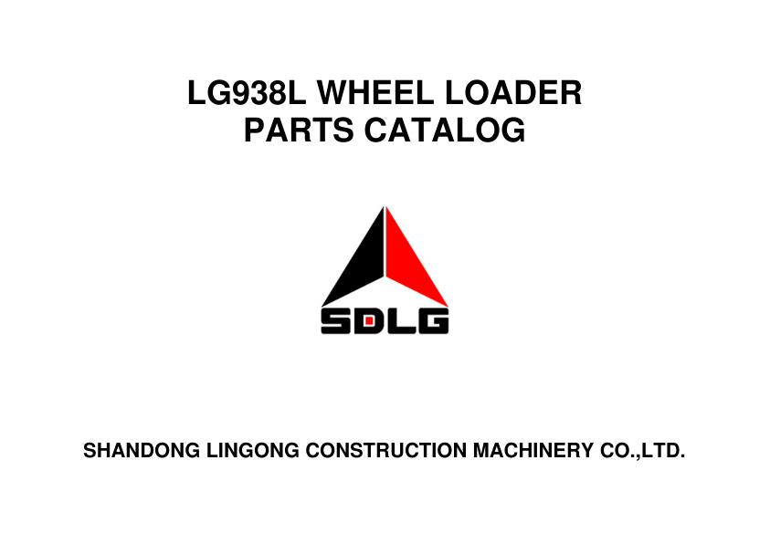 SDLG LG938L Wheel Loader Parts Catalog - Image 2